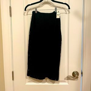 Express black lace pencil skirt